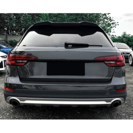 AutoStyle Dakspoiler (Spoiler Cap) passend voor Audi A4 (B9) Avant S-Line/S4 2015-2024 (ABS Glanzend zwart)