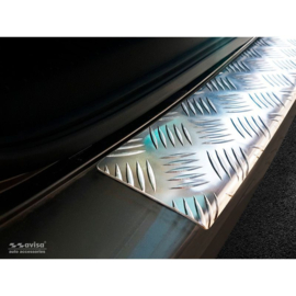 Aluminium achterbumperprotector passend voor Volkswagen Transporter T6 2015- & FL 2019- (met achterklep)