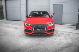 Maxton Design FRONT SPLITTER V.2 AUDI S3 / A3 S-LINE 8V SEDAN / CABRIO Gloss Black