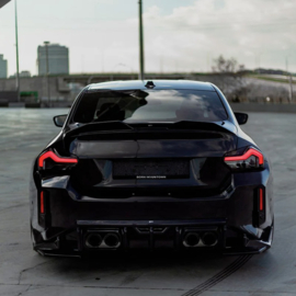 Oneway Achterspoiler passend voor BMW M2 G87 Coupe 2023- - Glanzend zwart