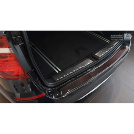 RVS Achterbumperprotector 'Deluxe' passend voor BMW X3 F25 2014-2017 Zwart/Rood-Zwart Carbon
