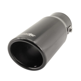 Simoni Racing Uitlaatsierstuk Rond/Schuin RVS Zwart - Ø76xL180mm - Montage ->64mm