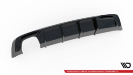 Maxton Design ACHTERPANEEL AUDI A3 SPORTBACK 8V FACELIFT (VERSIE MET DUBBELE UITLAATTIP) Gloss Black