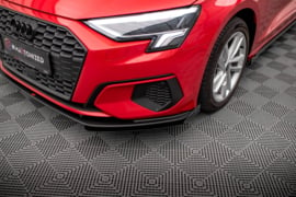 Maxton Design STREET PRO VOORSPLITTER + KLEPPEN AUDI A3 8Y Gloss Black