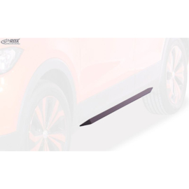 Sideskirts 'Slim' passend voor Volkswagen T-Cross 2019- (ABS zwart glanzend)