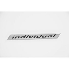 Aluminium Embleem/Logo - INDIVIDUAL - 11,8x1,4cm