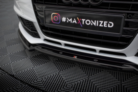 Maxton Design VOORSPLITTER V.2 AUDI A4 COMPETITION B8 FACELIFT Gloss Black