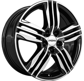 RONAL R57 19inch 7,5j 5/112 ET40 Naaf 76mm Zwart Glans / Gepolijst