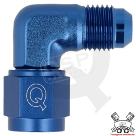 Adapter 90° female / male draaibaar D12 – Blauw