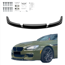 Oneway Voorspoilerlip passend voor BMW 6-Serie F06/F12/F13 Facelift M-Pack 2013-2018 - Glanzend zwart