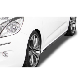 Sideskirts 'Slim' passend voor Citroën C3 2009-2016 (ABS zwart glanzend)