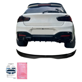 Oneway Dakspoiler (Cap) passend voor BMW 1-Serie F20/F21 M-Power Facelift 2015-2019 - Glanzend zwart