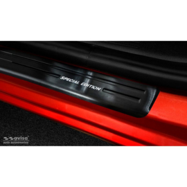 Zwart RVS Instaplijsten passend voor Renault Clio E 'Special Edition' - 2-delig