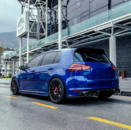 Oneway Achterbumperskirt (Diffuser) passend voor Volkswagen Golf VII HB R 2013-2016 – Glanzend zwart