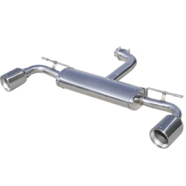 100% RVS Dubbele Sportuitlaat passend voor Volkswagen Golf VII 2.0 GTi (230pk) 2013- Links/Rechts 102mm
