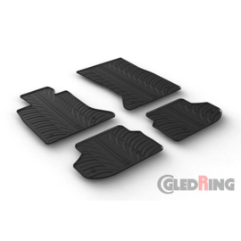 Rubbermatten passend voor BMW 5 serie F10/F11 2010-2016 (T profiel 4-delig + montageclips)