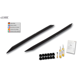 Sideskirts 'Slim' passend voor Volkswagen T-Cross 2019- (ABS zwart glanzend)