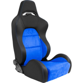 Sportstoel 'Eco Soft' - Zwart/Blauw - Dubbelzijdig verstelbare rugleuning - incl. sledes