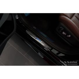 Zwart RVS Instaplijsten passend voor BMW X6 G06 2019- 'Hybrid' - 4-delig