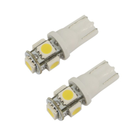 5Q T-10 LED Lampen 12V Xenon-Optiek Geel, set à 2 stuks (5050-3 chips)