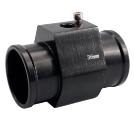 Simoni Racing Watertemperatuursensor Fitting - Zwart geanodiseerd aluminium - Ø36mm