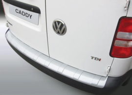 ABS Achterbumper beschermlijst passend voor Volkswagen Caddy II 2004-2015 Zilver 'Ribbed'