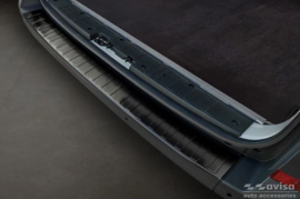 Zwart RVS Achterbumperprotector passend voor Volkswagen Crafter & MAN TGE 2017- 'Ribs' ('XL'-version)