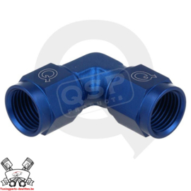 Adapter 90° female / female draaibaar D06 - Blauw