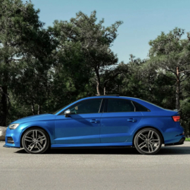 Oneway Set Sideskirts passend voor Audi S3 8V/8V Facelift Sedan/Cabrio 2013-2020 - Glanzend zwart