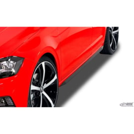 Sideskirts 'Slim' passend voor Volkswagen Polo (AW) 2017- (ABS zwart glanzend)