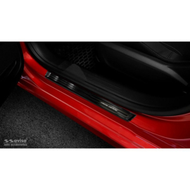Zwart RVS Instaplijsten passend voor Opel Corsa F HB 5-deurs 2019- 'Special Edition' - 4-delig