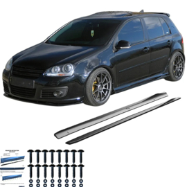 Oneway Set Sideskirts passend voor Volkswagen Golf V GTi/GTD 2003-2008 – Glanzend zwart