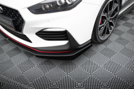 Maxton Design Street Pro Frontsplitter + Flaps Hyundai I30 N Mk3 Hatchback / Fastback