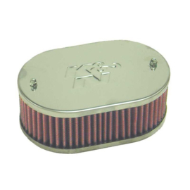 K&N carburateur luchtfilter ovaal klein passend voor Weber 32/36 DGV/DGAV/DGMS, 38 DGAS/DGAR, Montagehoogte 65mm (56-9070)