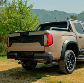 Oneway Achterklepcover passend voor Volkswagen Amarok MK2 2022- - Matzwart