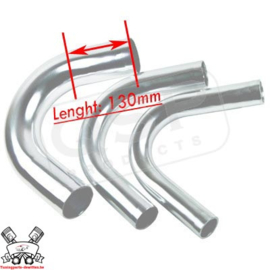 Aluminium bocht 135°- 63 mm - Zwart