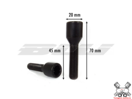 SK-Import Star Wheel Bolts M14x1.5 Steel 45mm Black