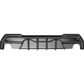 Oneway Achterbumperskirt (Diffuser) passend voor BMW 1-Serie F40 M-Pack/M135i (enkele uitlaat L/R) 2019- - Glanzend zwart