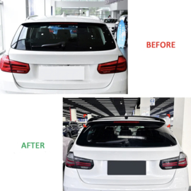 AutoStyle Dakspoiler (Spoiler Cap) passend voor BMW 3-Serie F31 Touring 2012-2019 (ABS Glanzend zwart)
