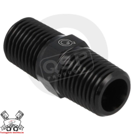 Adapter male / male 1/4NPT - 1/4NPT - Zwart