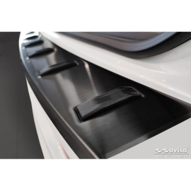 Zwart RVS Achterbumperprotector passend voor BMW 3 Serie (G21) Touring 2019-2022 'STRONG EDITION'