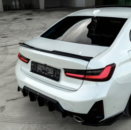 Oneway Achterspoiler passend voor BMW 3-Serie G20 Sedan incl. M-Pack & M340i 2018-2022 & 2022- & M3 G80 Sedan 2022- - Versie 2 - Glanzend zwart