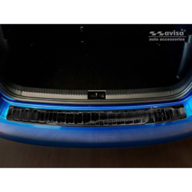 Zwart RVS Achterbumperprotector passend voor Skoda Fabia III HB 5-deurs Facelift 2018-2021 'Ribs'