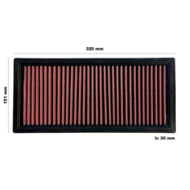 Simoni Racing vervangingsfilter passend voor Alfa Mito & Lancia Musa / Ypsilon & Opel Combo / Tour & Fiat div.