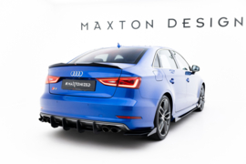 Maxton Design STREET PRO ACHTERZIJSPLITTERS + KLEPPEN AUDI S3 SEDAN 8V