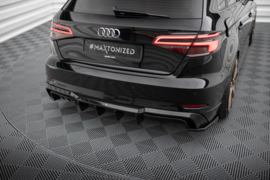 Maxton Design ACHTERPANEEL AUDI A3 S-LINE SPORTBACK 8V FACELIFT Gloss Black