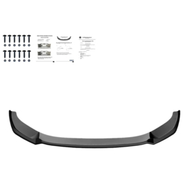 Oneway Voorspoilerlip passend voor Audi A6 S-Line/S6 C8 (Sedan/Avant) 2018- - Versie 2 - Glanzend zwart