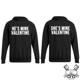 Hoodie He's Mine Valentine & She's Mine Valentine