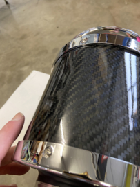 Air Filter 76mm Carbon/Chroom/Blauw