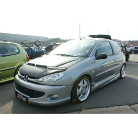 Motorkapsteenslaghoes passend voor Peugeot 206 1999-2005 zwart